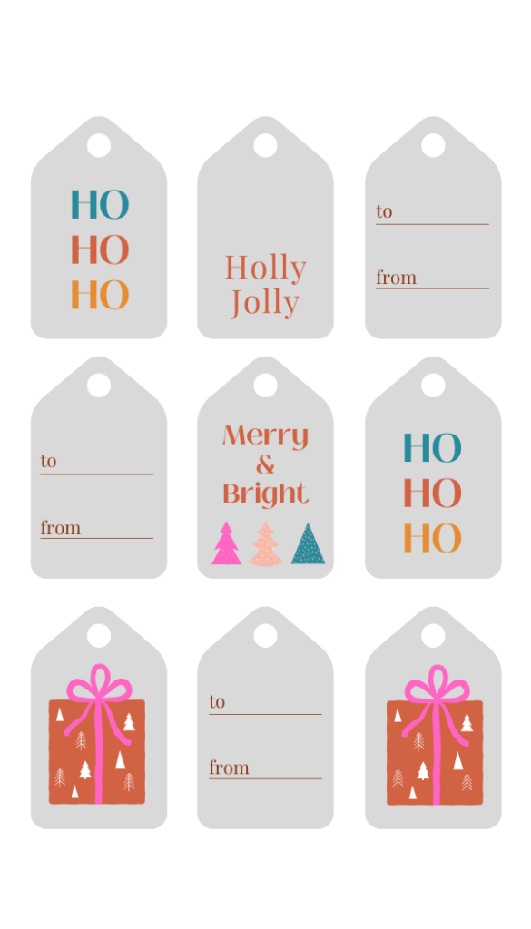 Free Printable Holiday Gift Tags and Wrapping Ideas AmandaRoseMakes