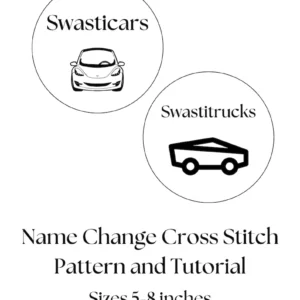 Tesla & Cybertruck Cross Stitch Patterns - Modern Vehicle PDF Embroidery - Digital Download